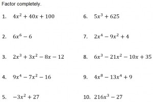 Factor, Crumple, Toss Problems